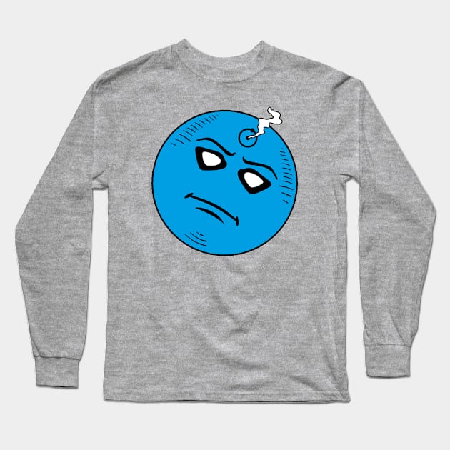 Blue God Smiley Long Sleeve T-Shirt by demonigote